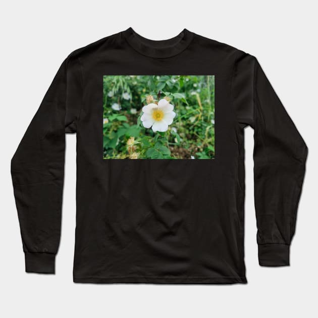 White flower Long Sleeve T-Shirt by Anastasia-03